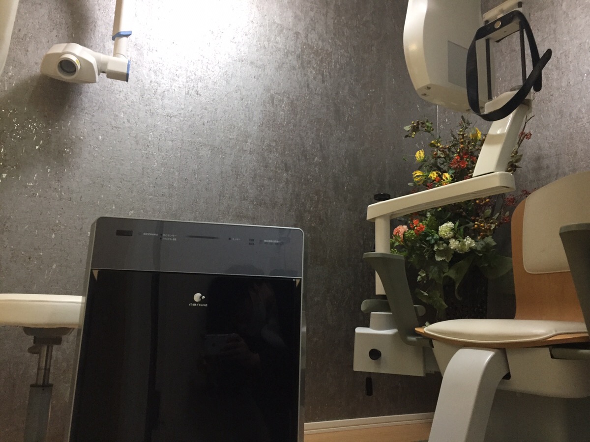 CTの部屋にも空気清浄機を置いています
